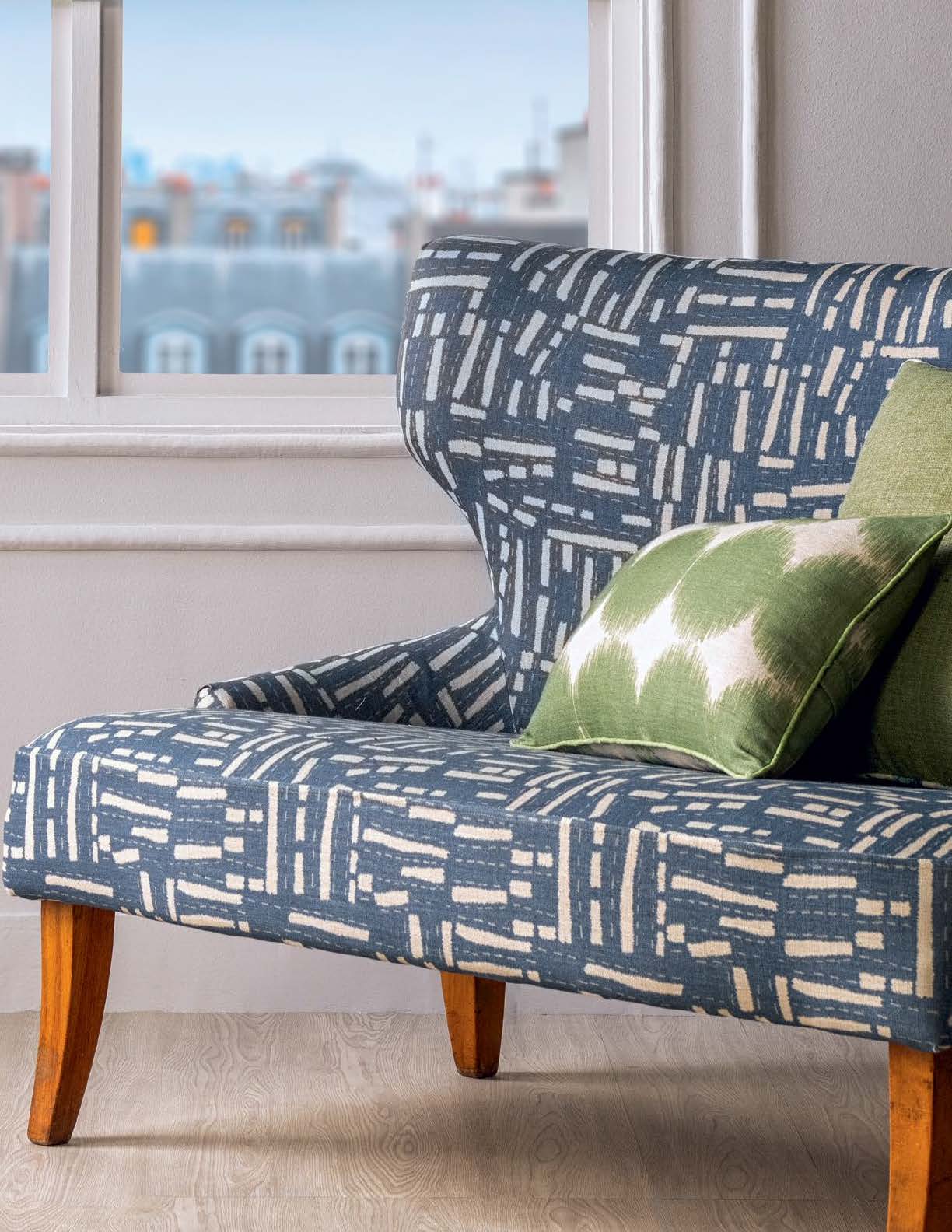 D'Decor Home Fabrics - Brush Strokes - Lagoon 2